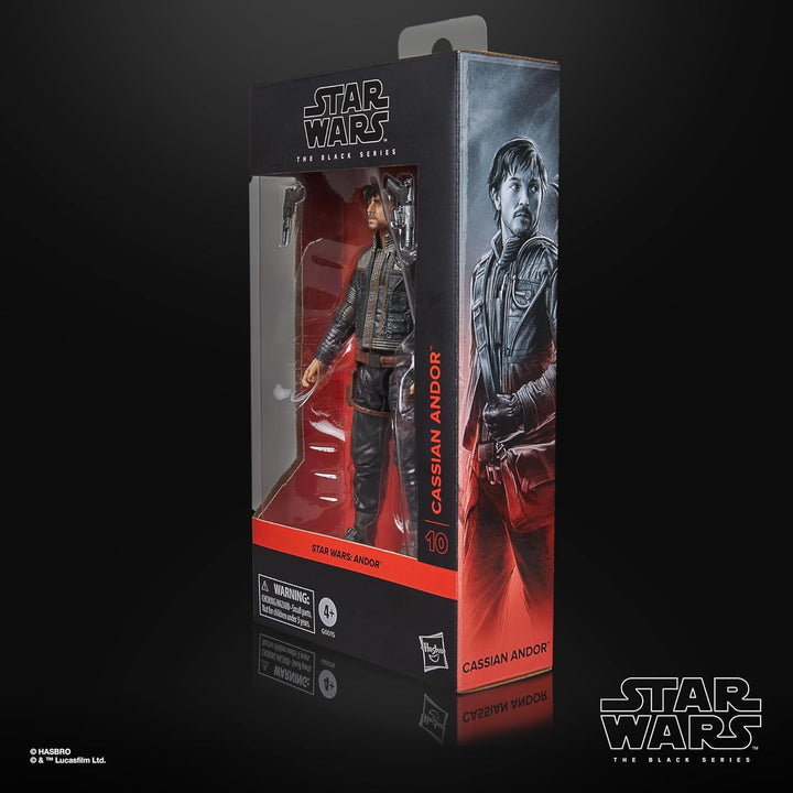 Star Wars Seria Neagră Cassian Andor Andor Figura de acțiune de colecționat, 15 cm