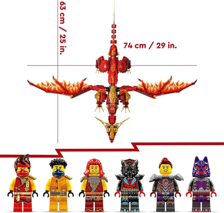 LEGO NINJAGO Dragonul de primăvară al mișcării, jucărie de aventură pentru copii, set de joacă Ninja cu 6 minifigurine, cadou de ziua de naștere pentru băieți și fete începând cu vârsta de 12 ani, set de joacă Fantasy 71822