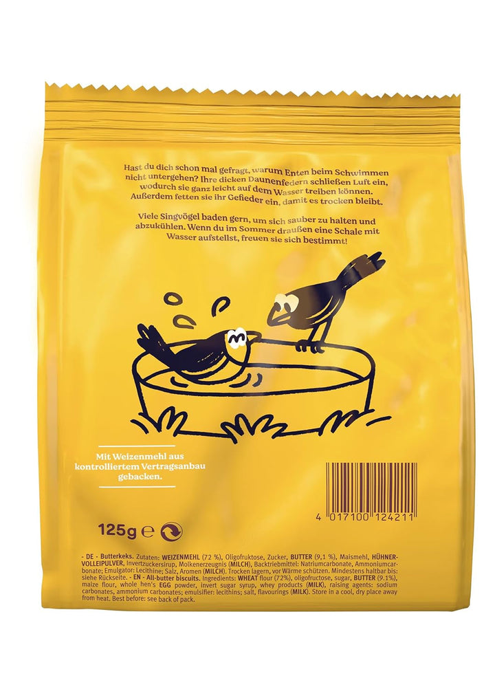 LEIBNIZ ZOO -30% Zahăr, Pachet de 12, Fursecuri cu unt cu motive animale, Fursecuri crocante cu mai puțin zahăr, Pachet vrac pentru stoc sau pentru vânzare (12 x 125 g)