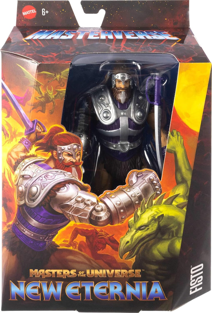 Masters of the Universe Masterverse Action Figure Aprox. 18 Cm, New Eternia Fisto, MOTU Toy Hero With Iron Fist, 30 Movement Points, JBP76, [Multicolor]