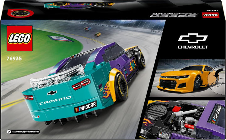 Mașină de jucărie LEGO Speed Champions NASCAR Next Gen Chevrolet Camaro ZL1; Set de construit și jucat cu mașină de curse; Cadou pentru băieți și fete cu vârsta de peste 9 ani 76935