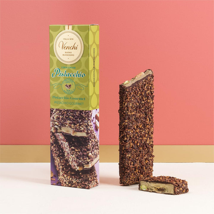 – Chocoviar Pistazien-Schokoladenriegel, 200 G – Mit Knackigen Pistazien Und Toffee Und Kakaonibs – Glutenfrei