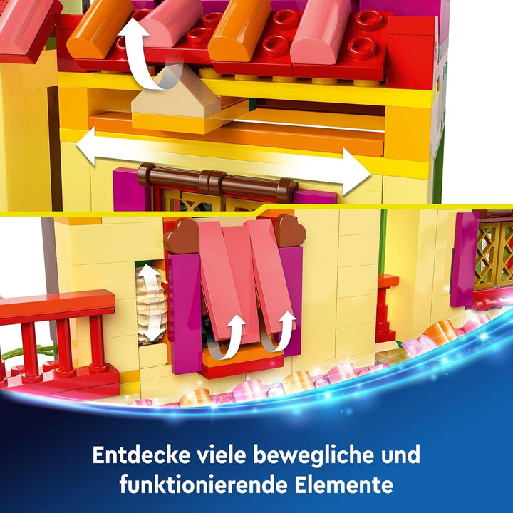 LEGO Ç€ Disney Encanto Casa magică a Madrigalilor, Casa de păpuși pentru copii cu figura de joc Mirabel, jucărie de construcție pentru fete și băieți de la 7 ani 43245