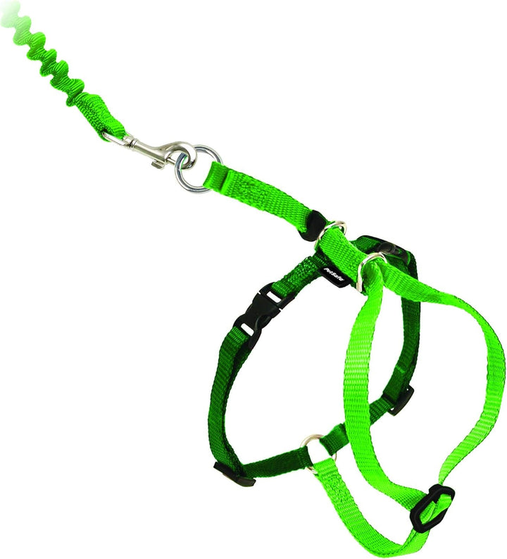 Ham și lesă elastică Petsafe Come with Me Kitty, ham pentru pisici, mărimea S, negru/argintiu