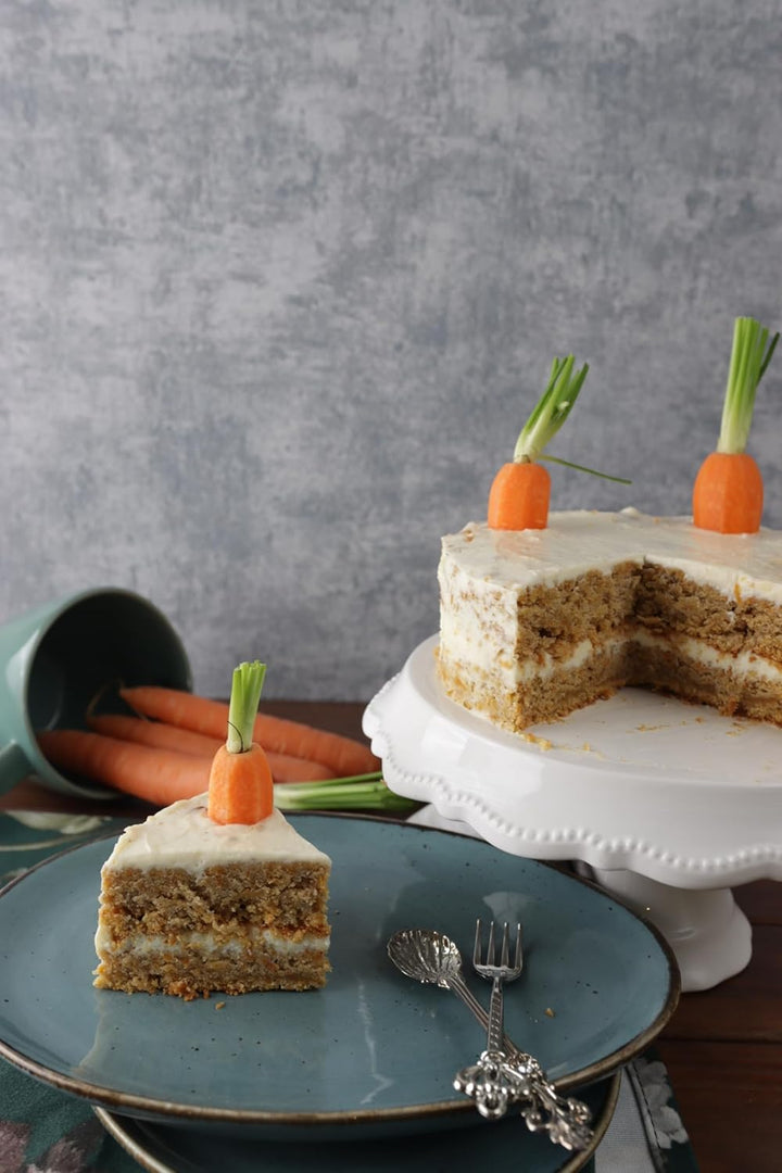 RUF Karotten-Ingwer-Kuchen, Backmischung Für Einen Saftigen Karottenkuchen Mit Frischen Möhren Und Fruchtiger Ingwer-Zuckerglasur, Vegan