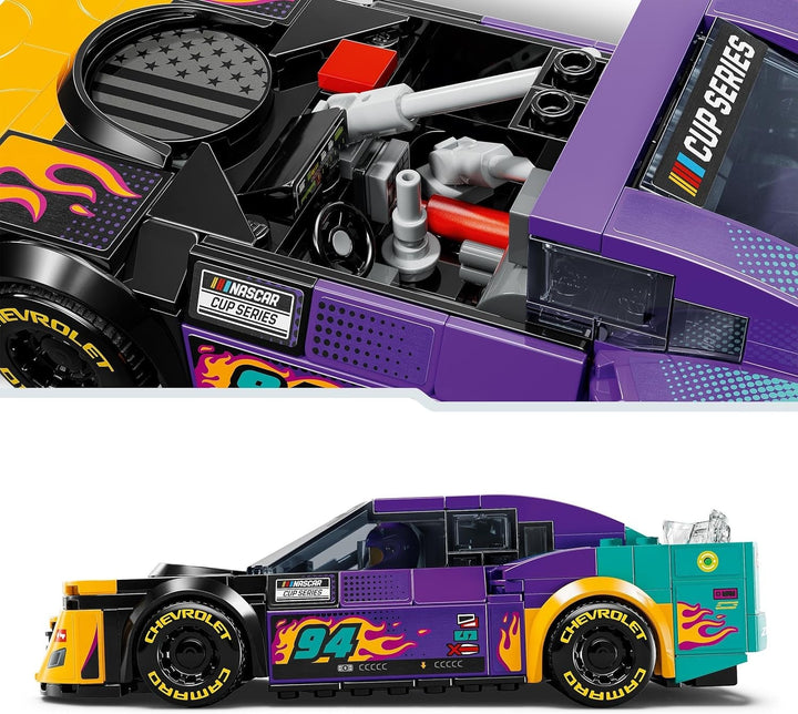 Mașină de jucărie LEGO Speed Champions NASCAR Next Gen Chevrolet Camaro ZL1; Set de construit și jucat cu mașină de curse; Cadou pentru băieți și fete cu vârsta de peste 9 ani 76935
