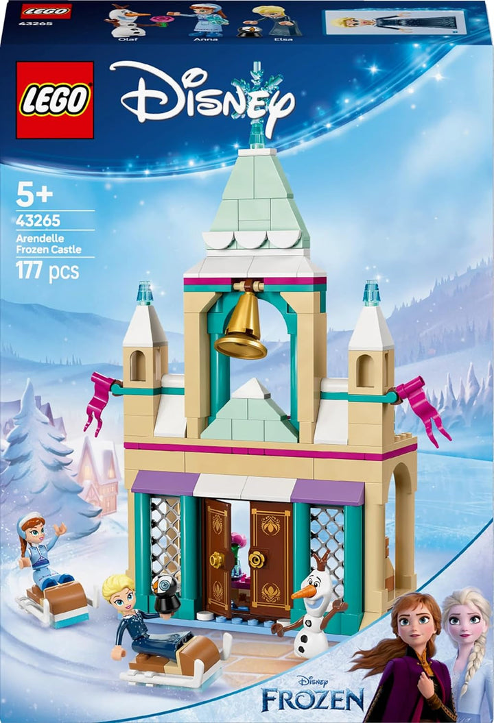 LEGO Ç€ Disney Frozen Castelul Arendelle, jucărie de prințesă cu mini păpuși ELSA, Anna și Olaf și o figură de pinguin, Playset fantezie, cadou pentru fete de la 5 ani 43265