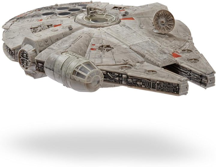 Star Wars Micro Galaxy Squadron SWJ0332 - Millennium Falcon, vehicul oficial de 22,5 cm cu lumini, sunet și figurine