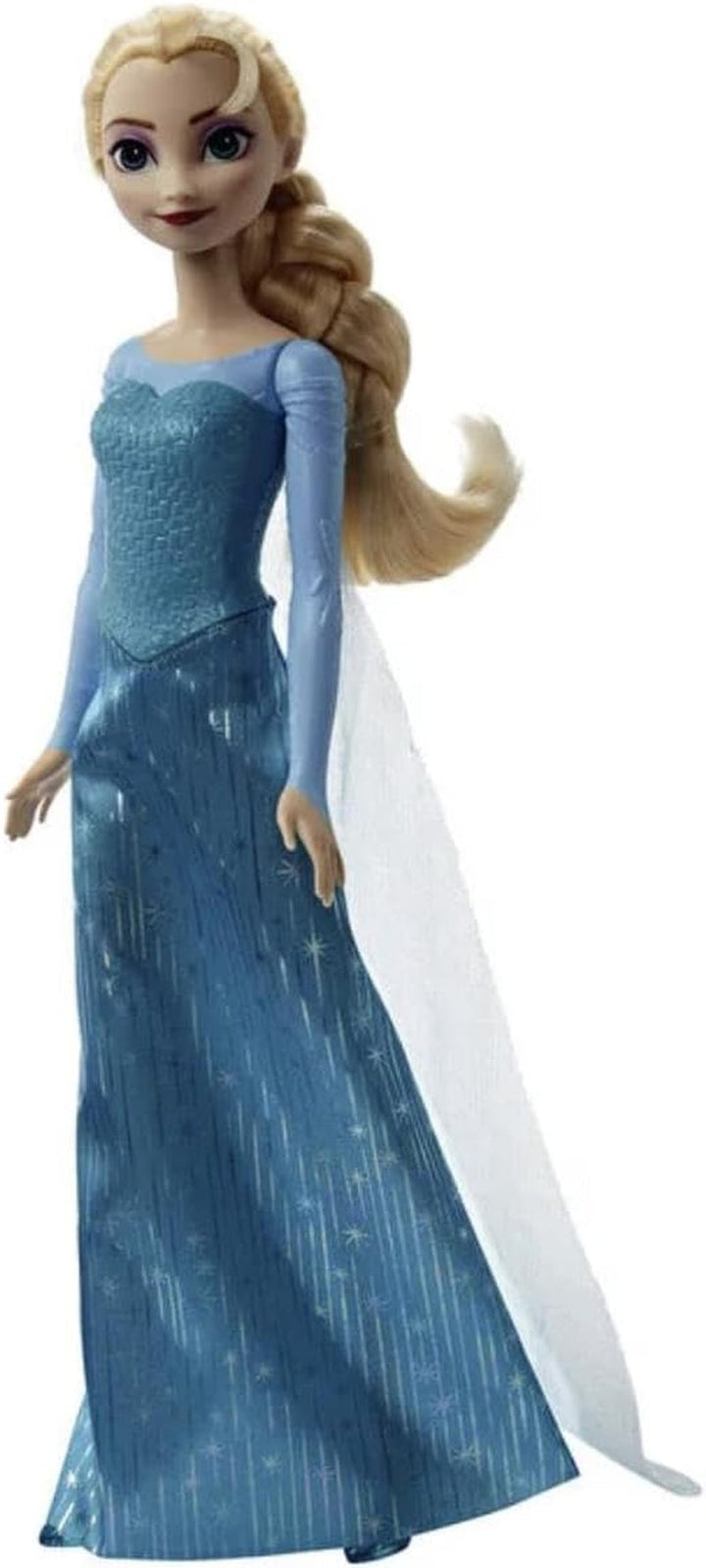 Mattel Disney The Ice Queen Elsa Doll, The Ice Queen Doll, păr blond pieptănat, mobilă, pantofi detașabili, cadouri Disney, jucării de la 3 ani, HLW47