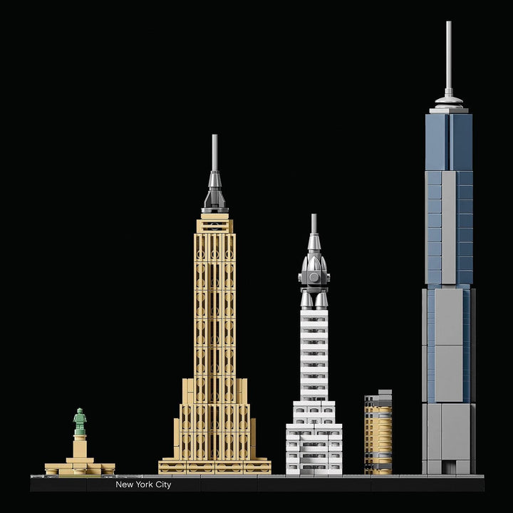 LEGO Arhitectura New York City Set, Skyline Model Kit cu World Trade Centre și Statuia Libertății, Artizanat pentru adulți, Decorațiuni pentru casă și birou, Cadouri pentru femei și bărbați 21028