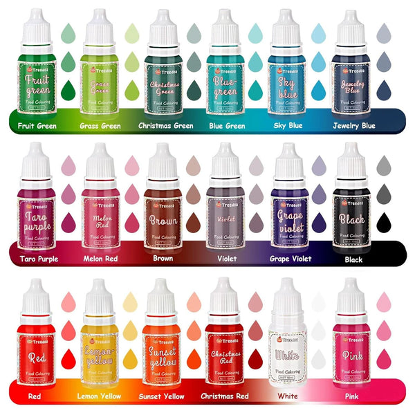 Set 18 coloranti alimentari, lichid, 10 ml