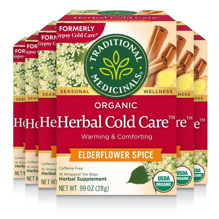 Tea, Herbal Cold Care Seasonal Tea with Elderflower Spice, 96 Tea Bags(Pack of 6) Tea USA Naty Shop Default Title