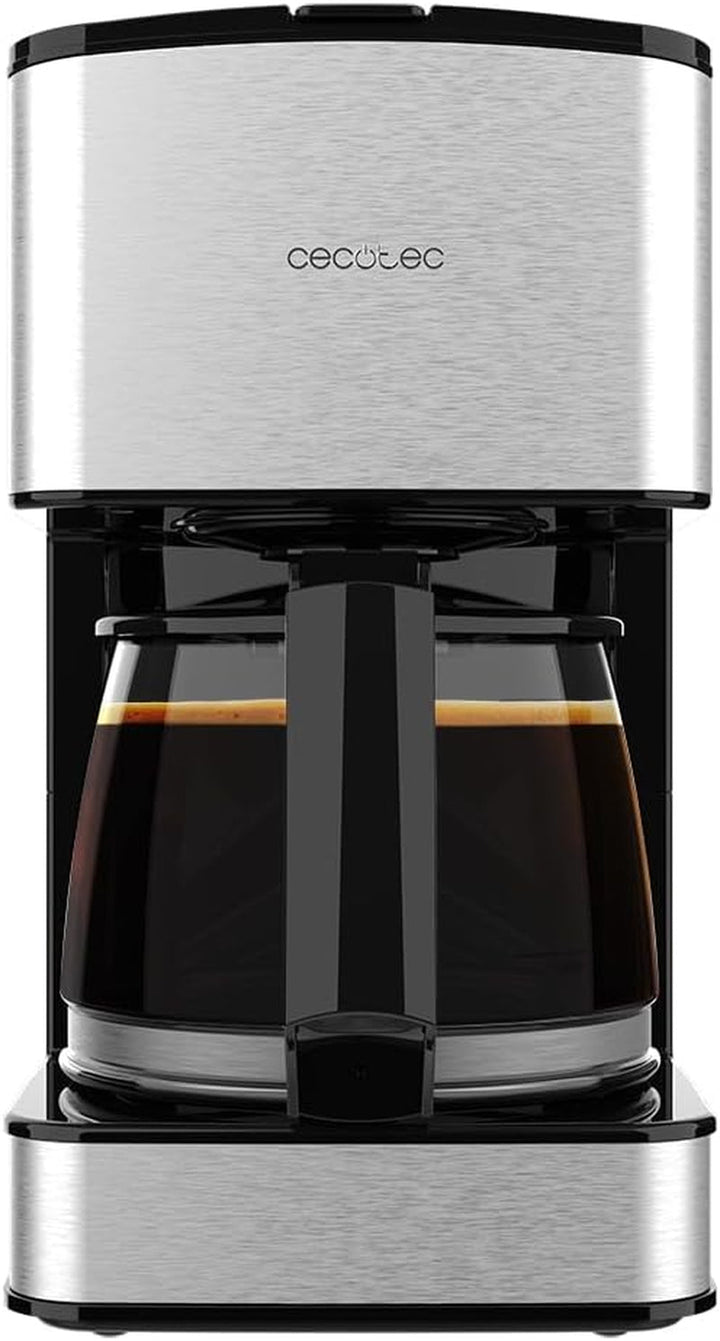 Cafetieră cu picurare programabilă Cecotec Coffee 66 Smart Plus. 980W, capacitate 12 cești, tehnologie extemaroma, funcție de autocurățare, design din oțel inoxidabil, ecran Lcd, capacitate 1,5L