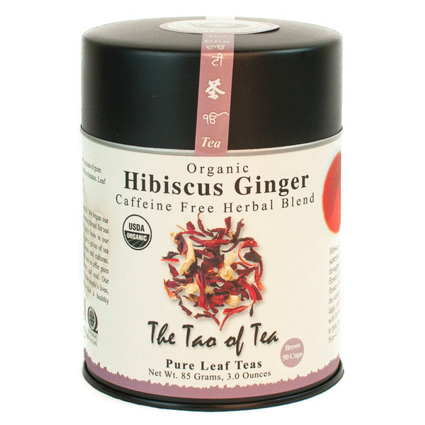 , Hibiscus Ginger Tea, Loose Leaf, 3.0 Ounce Tin to Make 50 Cups Tea USA Naty Shop Hibiscus Ginger 3 Ounce (Pack Of 1)