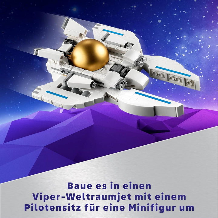 Jucărie LEGO Creator 3In1 Astronaut în spațiu, kit model cu câine și navă spațială pentru copii, decorațiuni pentru grădiniță, cadou creativ pentru băieți și fete de la 9 ani 31152