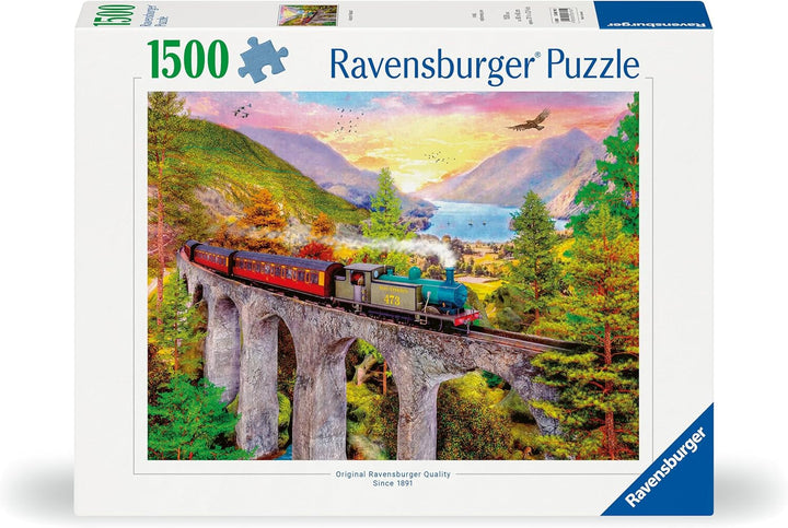 Ravensburger Puzzle 12000795 - Călătorie cu trenul în toamnă - puzzle jigsaw de 1500 de piese pentru adulți și copii de peste 14 ani,
