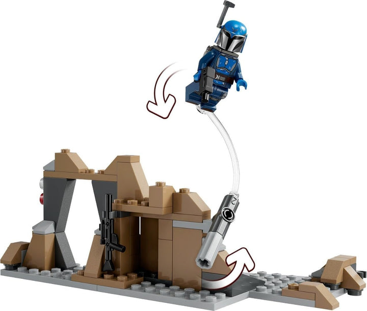 LEGO Star Wars: Mandalorian Ambush on Mandalore Battle Pack, jucărie de construcție de aventură pentru copii, set de acțiune de colecționat, idee de cadou pentru băieți și fete 75373