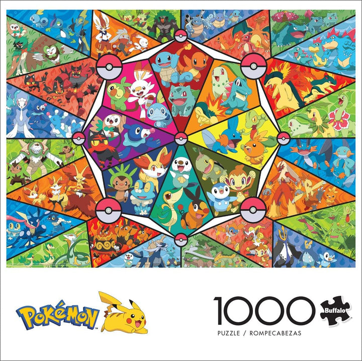 Buffalo Games - Pokemon - Stained glass starter - puzzle jigsaw 1000 piese