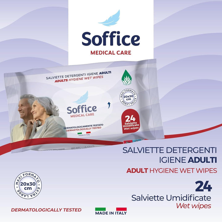 Șervețele răcoritoare multifuncționale pentru adulți (288 șervețele) - 12 pachete a 24 de șervețele umede și igienice | Accesorii și produse de igienă