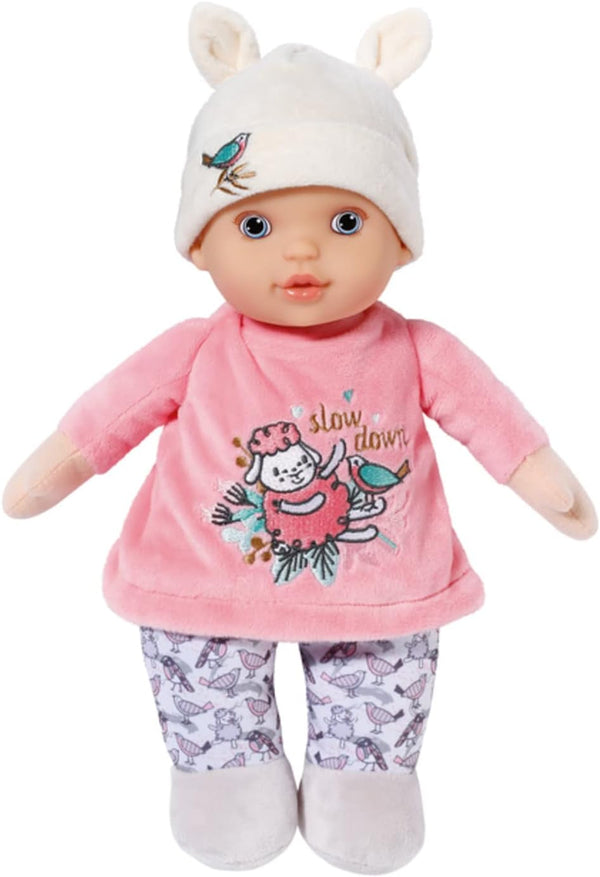 Zapf Creation 706428 Baby Annabell Sweetie pentru bebeluși 30Cm - Păpușă de cârpă roz moale pentru bebeluși, zornăitor integrat, lavabilă, poate fi folosită de la naștere.