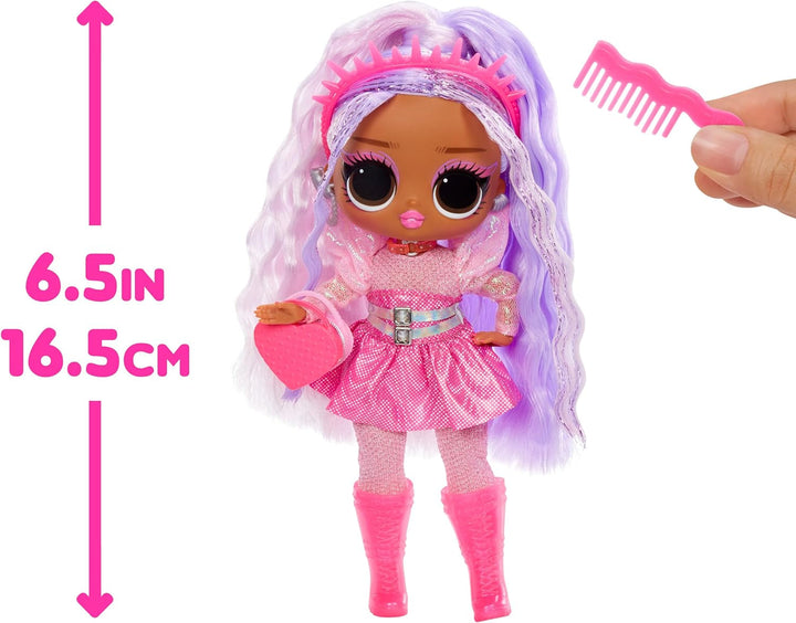 L.O.L. Surprise! Tweens Neon Pop Stars - Kitty K - 1 păpușă la modă cu surprize retroiluminate și 10+ costume și accesorii Pop Star, inclusiv micro-benzi retro, cadou pentru copii 4+