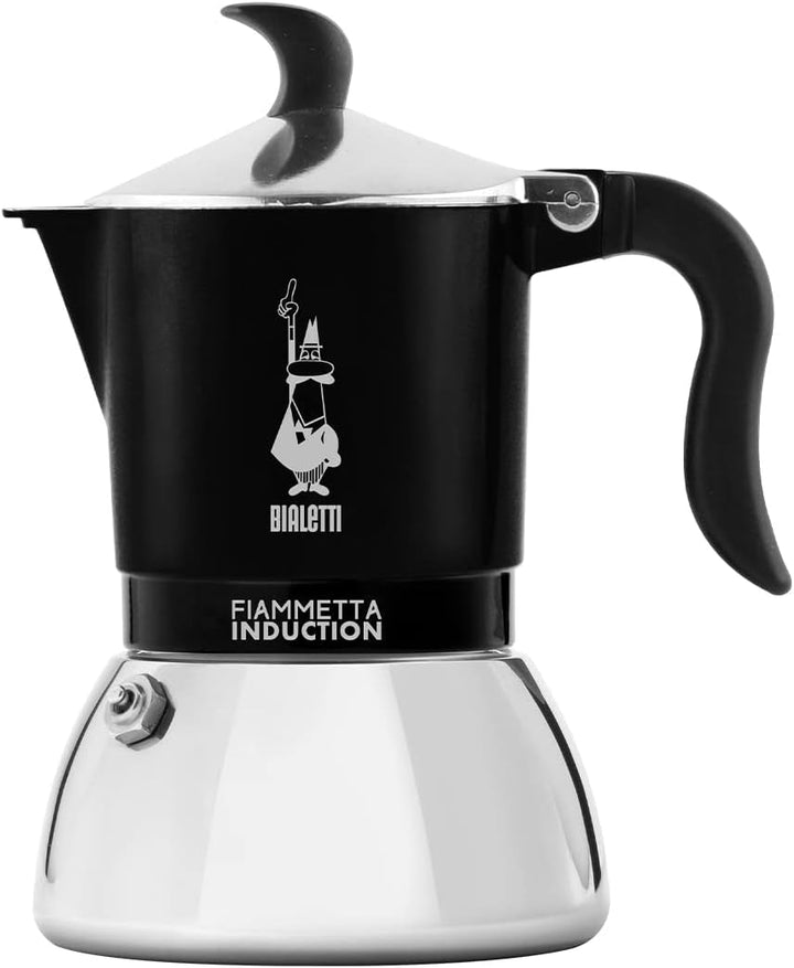 Bialetti Fiammetta Cafetieră cu inducție, aluminiu, oțel, roșu, 2 cești