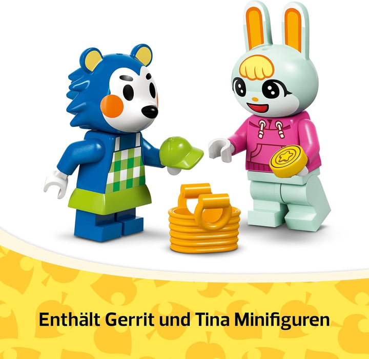 LEGO Animal Crossing Tailoring Sisters, set de construcție creativă pentru jocuri de rol, cadou pentru fete, băieți și fani ai jocurilor video cu vârsta de peste 6 ani, set de joacă de aventură 77055