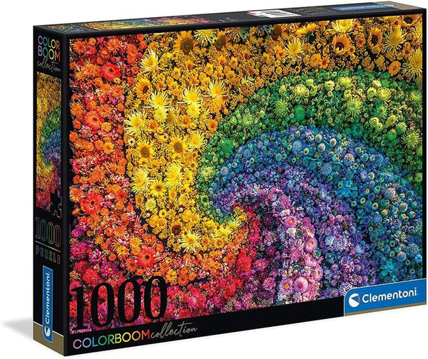 Clementoni 39594 Whirl - Puzzle 1000 piese, Colectia Colorboom, joc de indemanare pentru intreaga familie, puzzle pentru adulti de la 14 ani