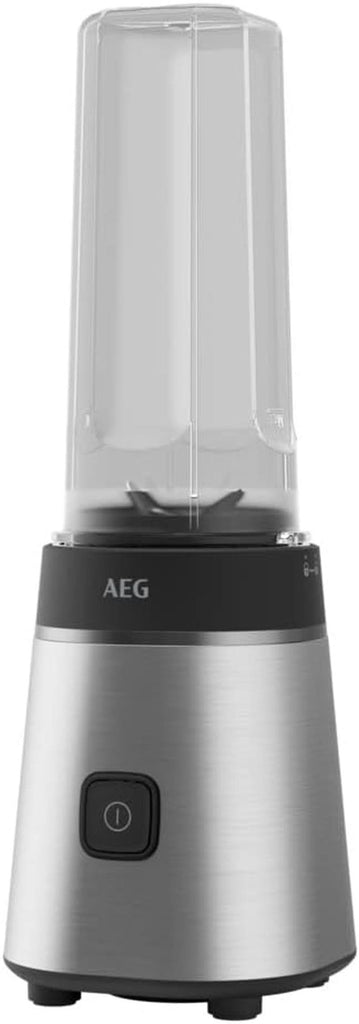 AEG SB3-1-2ST Standmixer, 300 W, 2 Geschwindigkeitsstufen, Tragbarer Becher Mit 0,92 L, Klinge Mit 4 Klingen, Spülmaschinenfest, Edelstahl