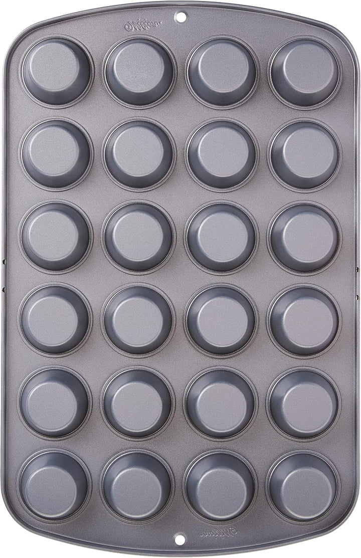 Wilton 24 Er Mini-Muffinbackform, Antihaftbeschichtet, Silber