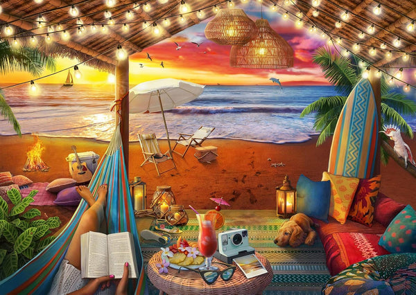 Ravensburger Puzzle 16795 - Apus de soare pe plajă - 500 Piece Puzzle pentru adulți și copii de la 10 ani, cu piese de puzzle mai mari [Exclusiv pe Amazon]
