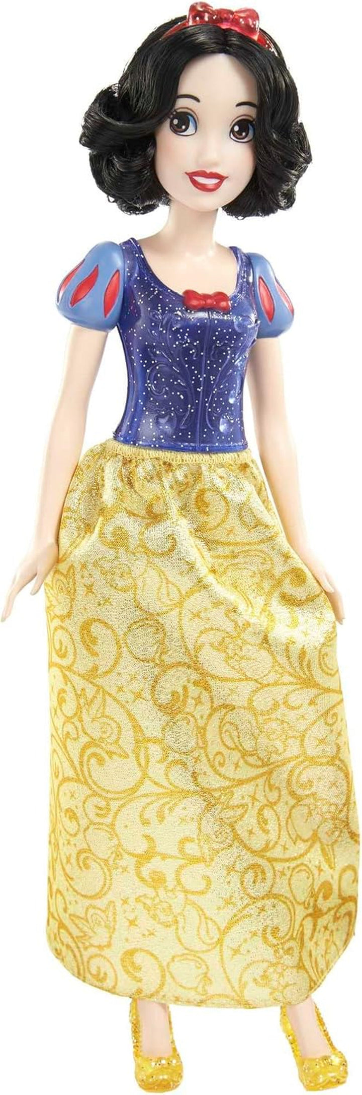 Mattel Disney Princess Toy, păpușă mobilă Albă ca Zăpada, cu haine strălucitoare și accesorii, inspirată de filmul Disney, cadou pentru copii, HLW08
