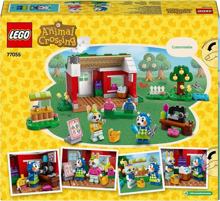 LEGO Animal Crossing Tailoring Sisters, set de construcție creativă pentru jocuri de rol, cadou pentru fete, băieți și fani ai jocurilor video cu vârsta de peste 6 ani, set de joacă de aventură 77055