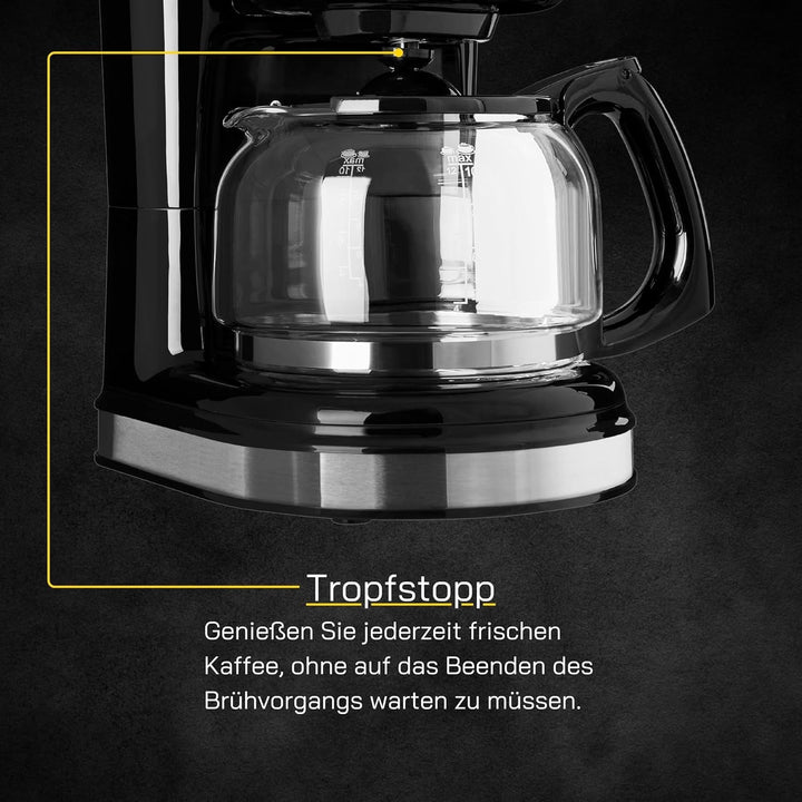 Aparat de cafea cu filtru COFFEE 2010 S | 12 cești de cafea | Dimensiune filtru 1X4 | Aparat de cafea Aparat cu filtru 870 wați | Deconectare automată