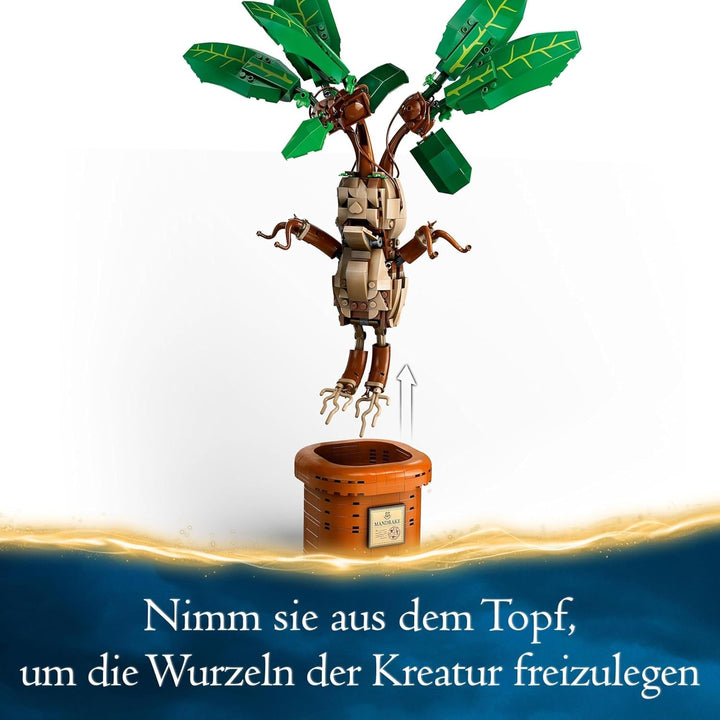 LEGO Harry Potter Magic Potion Plant: Mandrake, jucărie plantă cu ghiveci, cadou magic pentru fete, băieți și toți fanii, set de joacă pentru copii imaginativi, decorațiuni interioare 76433