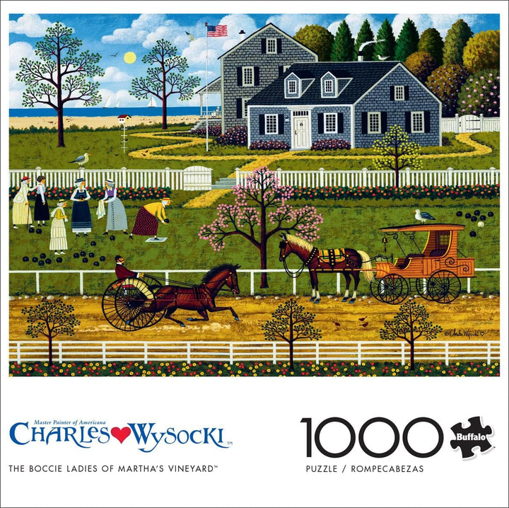 Buffalo Games - Charles Wysocki - Doamnele Boccie din Marthas Vineyard - puzzle jigsaw 1000 piese