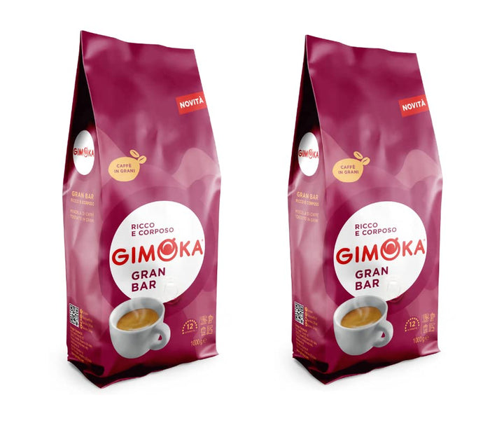 Gimoka – Kaffeebohnen – 1 Kg – Gran Bar Mischung – Intensität 12 – Hergestellt in Italien – 1Kg Packung