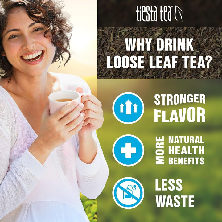 Blueberry Wild Child | Loose Leaf | Blueberry Hibiscus Herbal Tea | Premium Non-Caffeinated Blend | Make Hot or Iced | Brews up to 50 Cups | 5.5 Ounce Refillable Tin Tea USA Naty Shop