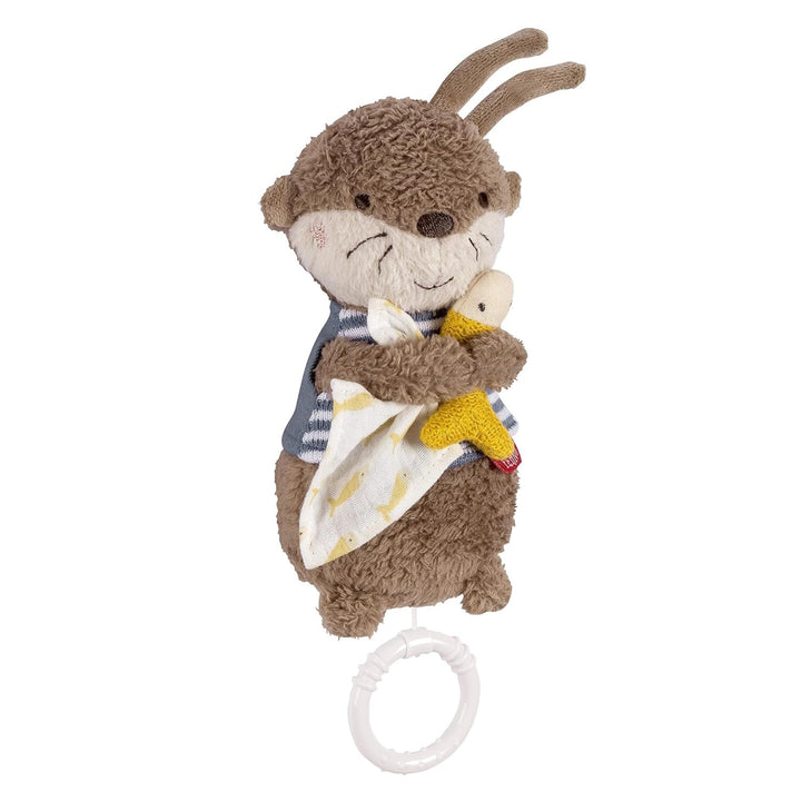 Fehn music box baby sleep aid sheep - jucărie de pluș cu atașament - melodie de ajutor pentru somn "Brahms lullaby" - jucărie pentru copii pentru deplasare și acasă - jucării muzicale pentru bebeluși și copii Jucarii Bebe Naty Shop Vidră
