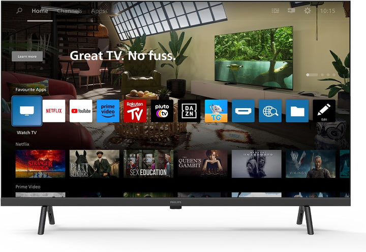 Philips 32PHS6009 HD LED Smart TV - 32-Zoll Display Mit Pixel-Präziser, HD Titan OS Plattform Und Dolby Digital - Funktioniert Mit Alexa Und Google Sprachassistent – Matt Schwarzer