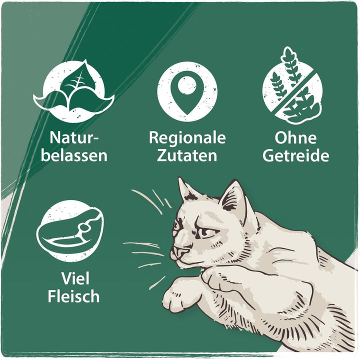 Venandi Animal Premium Hrană umedă pentru pisici, Tasting Pack II, pui + iepure, vițel, curcan, 6 X 200 G, fără cereale și naturală, 1.2 Kg