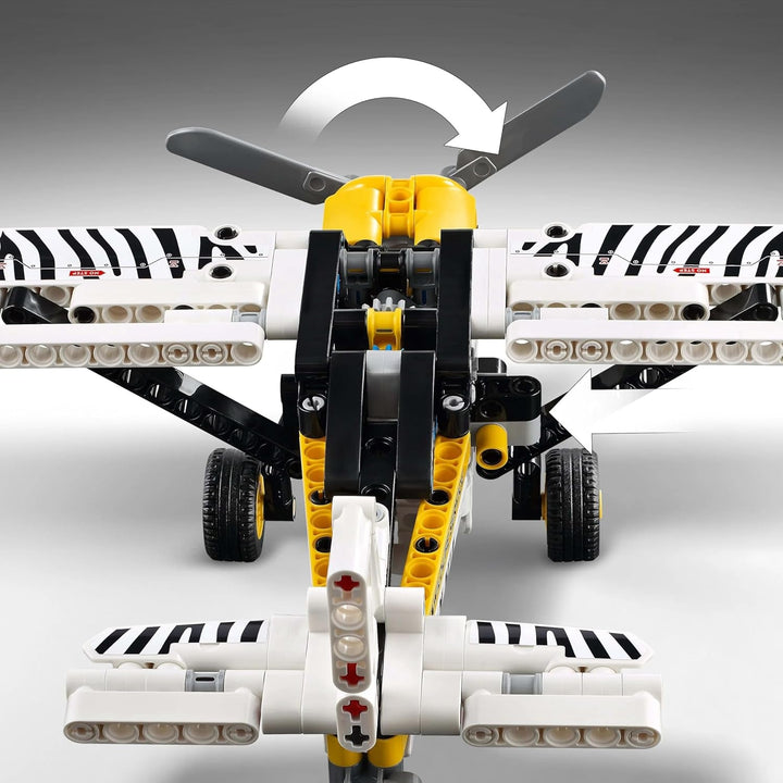 Avion cu elice LEGO Technic, jucărie construibilă pentru copii, cadou pentru băieți și fete de la 8 ani, model de avion cu elice rotativă și motor cu piston cu 4 cilindri 42198