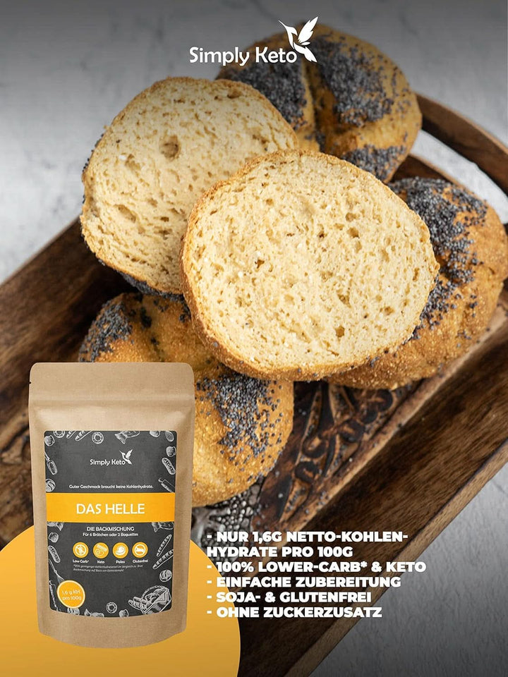 Simply Keto The Light Lower Carb* Bread, Mix pentru pâine fără gluten, 260 grame