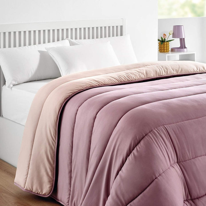 Pikolin Home - Plapumă reversibilă 300 G - Umplutură nordică bicoloră - Pentru pat 90 - confortabilă, caldă, respirabilă, verde, 150 X 220 cm
