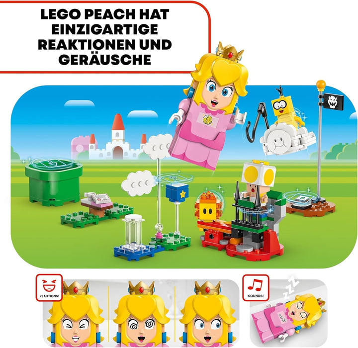 LEGO Super Mario Adventures With Interactive Peach, Playset pentru copii cu Yellow Toad, cadou Nintendo pentru băieți, fete și toți jucătorii de la 6 ani 71441