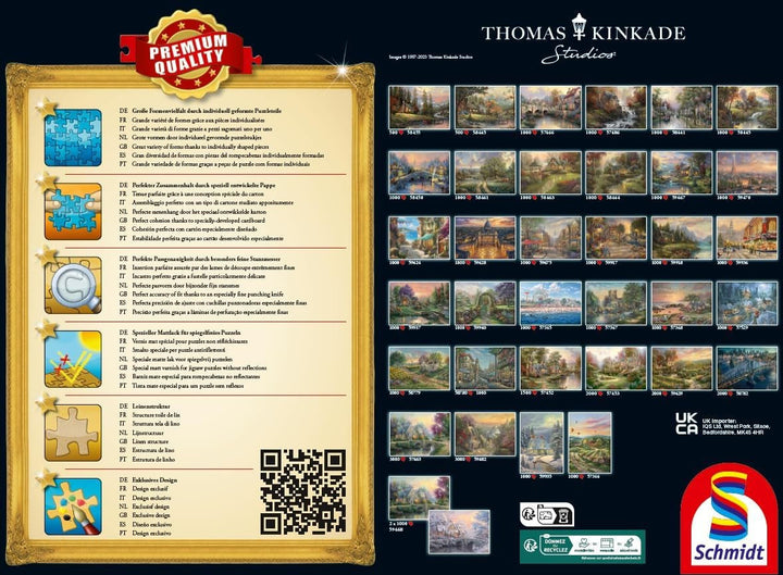 Schmidt Spiele 58785 Thomas Kinkade, New England Harbor, puzzle jigsaw 1000 piese, colorat