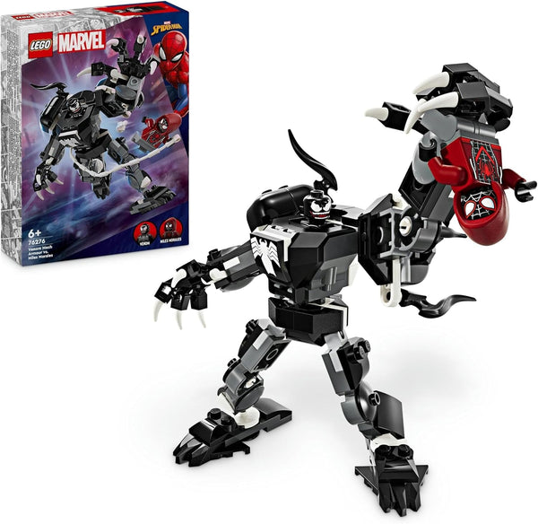 LEGO Marvel Venom Mech Vs. Miles Morales, Figuri de acțiune mobile pentru copii, Set Spider-Man cu mini-figurine pentru dueluri de supereroi, cadou de jucărie pentru băieți și fete de la 6 ani 76276