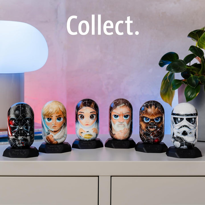 Ravensburger Hylkies: Figurine de colecție Star Wars de asamblat singur - Figura #03 - Prințesa Leia - Construiește, îndrăgostește-te, colecționează - Mini figurine pentru fanii Star Wars