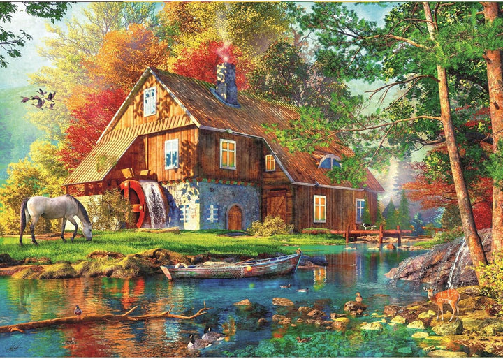 Puzzle 500 Casă de vacanță lângă râu