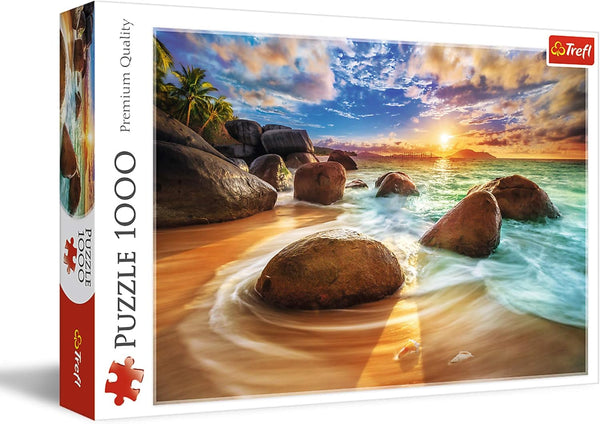 Trefl TR10461 Samudra Beach, India 1000 piese, calitate premium, pentru adulți și copii de la 12 ani Puzzle, colorat